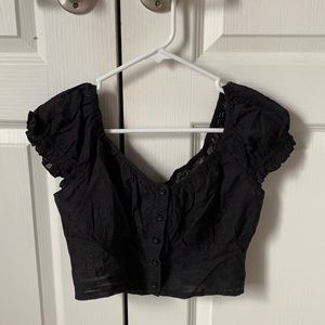 NWT black crop top